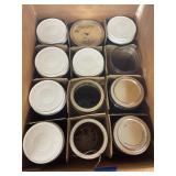 Box of 12 assorted pint jars