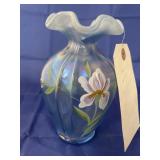 Fenton Hand Pained Signed Vase