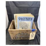 Wooden Box w/asst Guernsey Journals