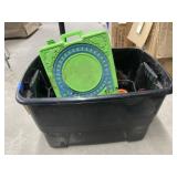 Mattel Plastic Toy Case, power strips & rags