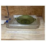 6 pcs. Glass Serving Tray, Plastic Trays, & Dish