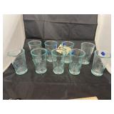 9 pcs. Of glass milk tumblers