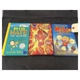 3 asstd. hardback books