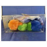 2 Ty Beanie Babies in plastic display case