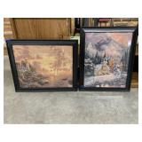2 pcs. Framed wall art Thomas Kinkade 23x19