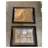 2 pcs. Framed wall art Thomas Kinkade 23x19