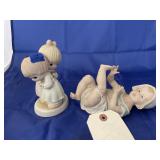 2 pcs. Precious Moments Figurine & Ceramic Doll