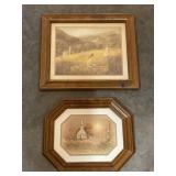 2 pcs. Framed wall art