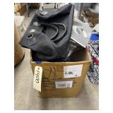 Tote bag, glass painting kit, metal tray