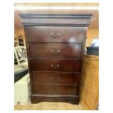 5 drawer chest of drawers 30"L x 16" W x 48" H