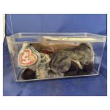 2 Ty Beanie Babies in plastic display case