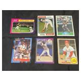 6 asstd. Baseball cards
