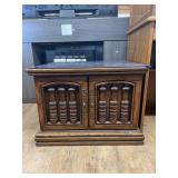 Side Table w/ glass top 27"L x 27"W x 20" H