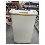 Plastic trash bin w/ pillow