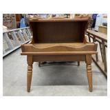 Wood side table 23" Lx 19" W x 27" H