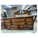 8 drawer dresser 63" L x 18" W x 31" H w/ mirro