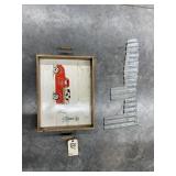 Wood Serving Tray w/ Corregated Metal Dï¿½cor