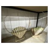 2 pc. Decorative metal planters