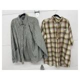 2 pc. Mens button front shirts sz. XL
