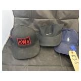 3 asstd. Ball caps