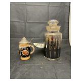 Small Beer stein & Decanter