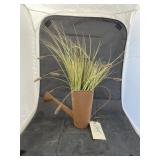Decorative Water Bucket w/ Faux Grass