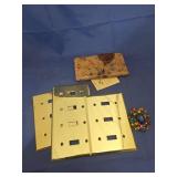 Gold toned wall plates & Patricia Nash wallet