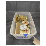 Ring holder, trinket boxes, shoe shine brush