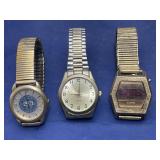 3 Mens Wrist Watches