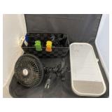 Nylon Basket w/ desk fan, clips & whiteboard