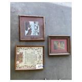 3 pcs. Framed wall art 1 as is