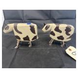 2 Pcs - Metal Cow Dï¿½cor