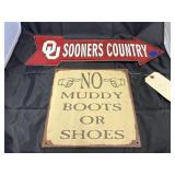 2 Pcs - Single Sided Metal Signs - OU & More