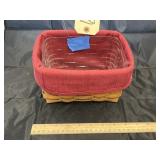 Longaberger Basket w/Liner & Plastic Liner