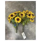 Bunch of faux sunflowers