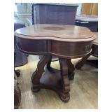 Clover Leaf Side Table w/drawers 28"x28"