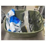 High Chair Seat, Wine Rack & More in Plastic Bin