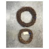 2 Grapevine wreaths