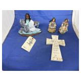 4 pcs. Native American Figurines & more