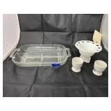 4 Pcs - Glass Divided Trays - Candy Dish