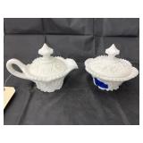 Milk Glass Creamer & Sugar
