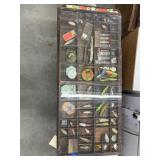 Wooden Display Case w/Fishing Lures 15"x33"