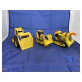 3 - Plastic Toy Tractors