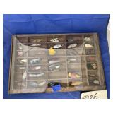 Wooden Display Case w/Lures 11"x17"