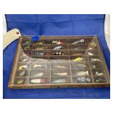 Wooden Display Case w/Lures 11"x17"