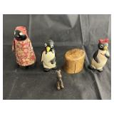 3 Penguins in Display Case