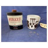 Coffee Cup w/Boraxo Powdered Hand Soap Tin