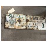 Metal Single Sided Sign Sinclair Oil & Gas 26"L