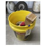 Plastic Bucket - Gloves - Chain - Wire Brush