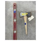 3-1/2lb Axe Head & Wooden Level